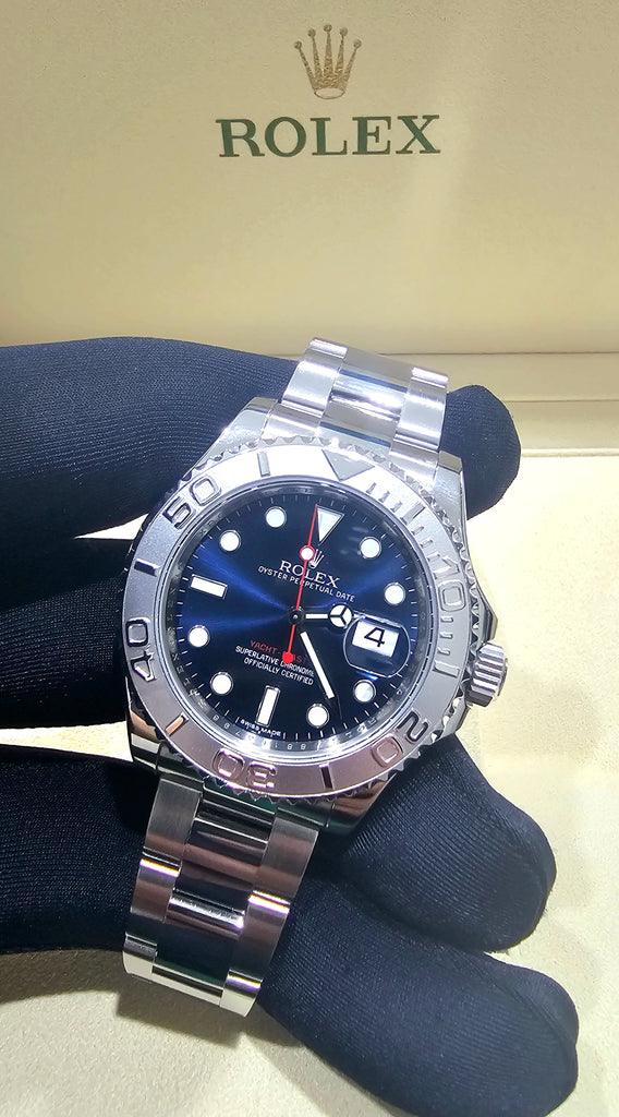 Rolex Yacht-Master Blue Dial Platinum Bezel 40mm